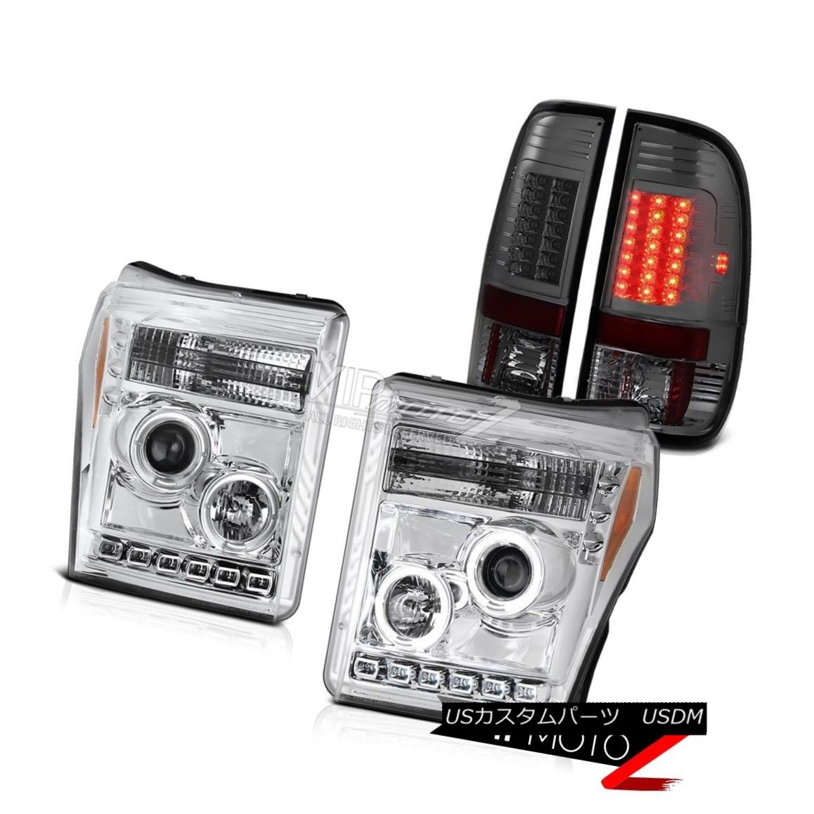 ヘッドライト 11-16 F350 King Ranch Phantom Smoke Tail Brake Lights Sterling Chrome Headlamps 11-16 F350キングランチファントムスモークテールブレーキライトスターリングクロムヘッドランプ 【並行輸入品】