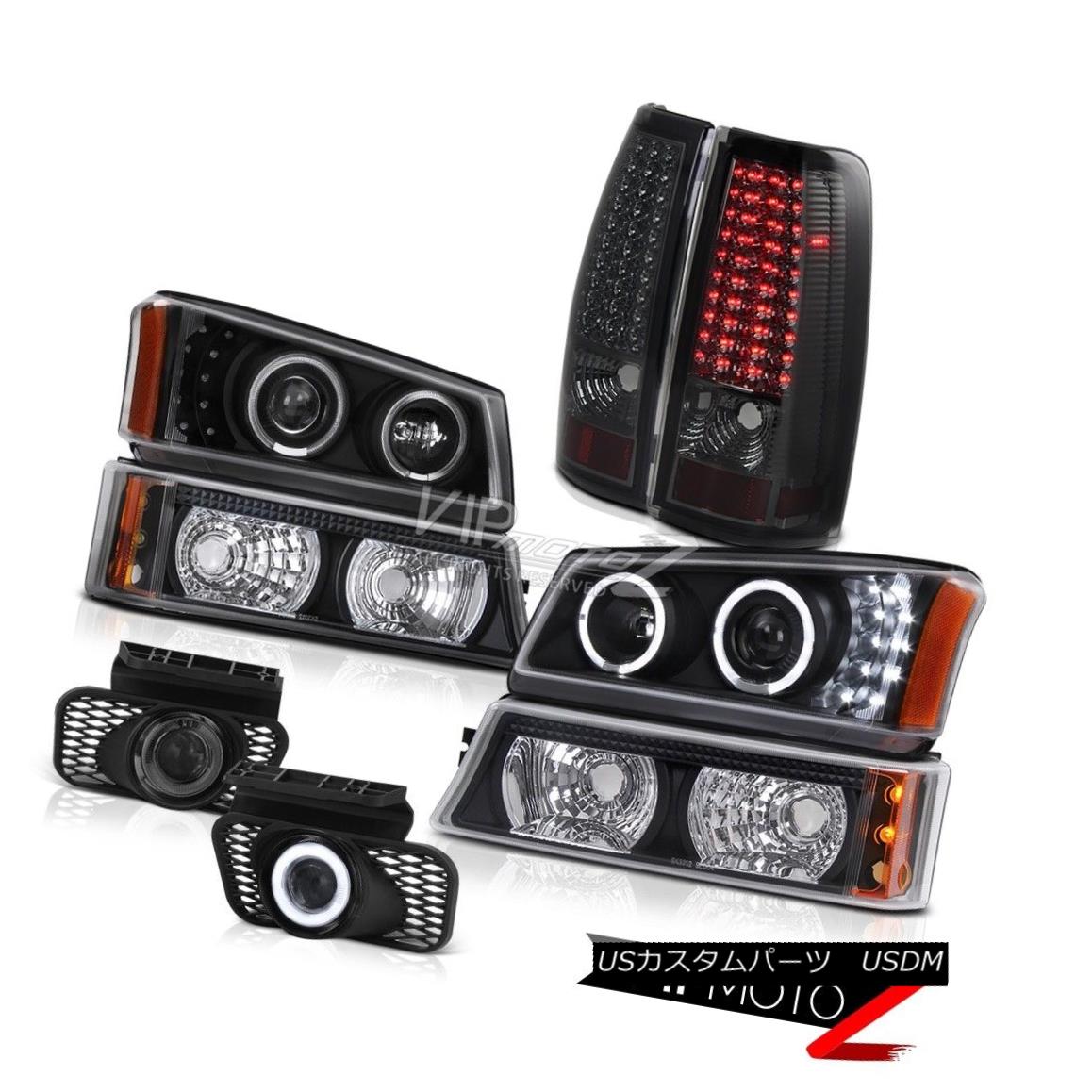 ヘッドライト Black Headlight Projector Rear Brake Tail Lights Foglamp 03-06 Silverado 6.0L V8 ブラックヘッドライトプロジェクターリアブレーキテールライトFoglamp 03-06 Silverado 6.0L V8 【並行輸入品】