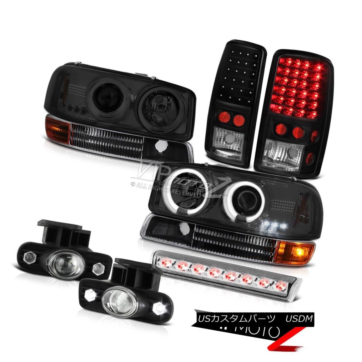 ヘッドライト 2000-06 Yukon Tinted CCFL Halo Headlight Bumper LED Taillamp FogLight Roof Brake 2000-06ユーコンティンテッドCCFLハローヘッドライトバンパーLEDタイルランプフォグライトルーフブレーキ 【並行輸入品】