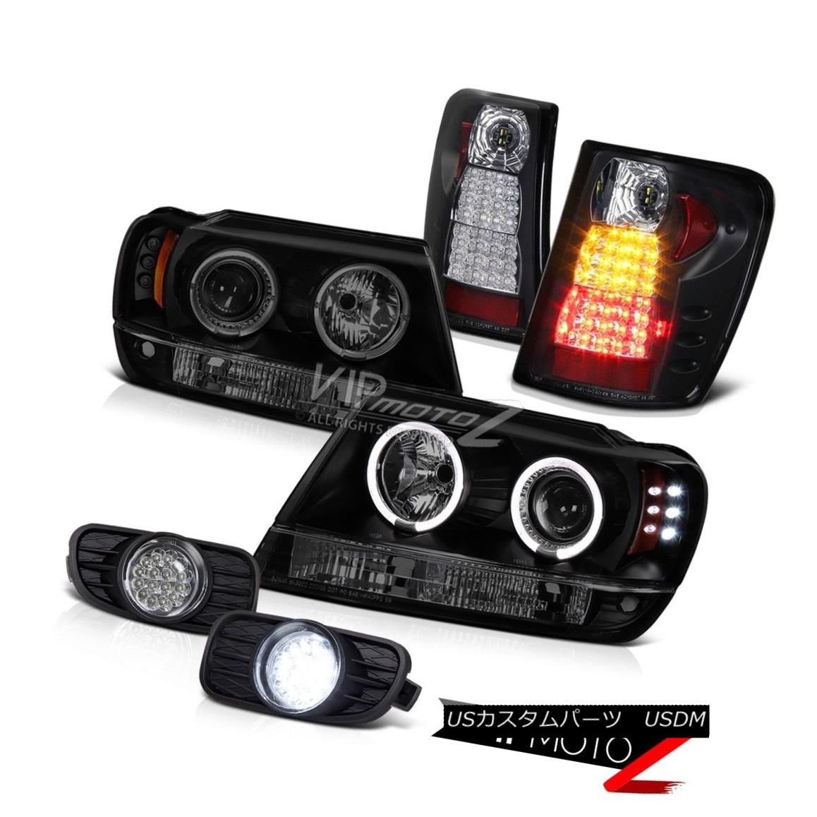 ヘッドライト 1999-2003 Jeep Grand Cherokee Angel Eye Headlight LED Tail Light SMD Bumper Fog 1999-2003ジープグランドチェロキーエンジェルアイヘッドライトLEDテールライトSMDバンパーフォグ 【並行輸入品】