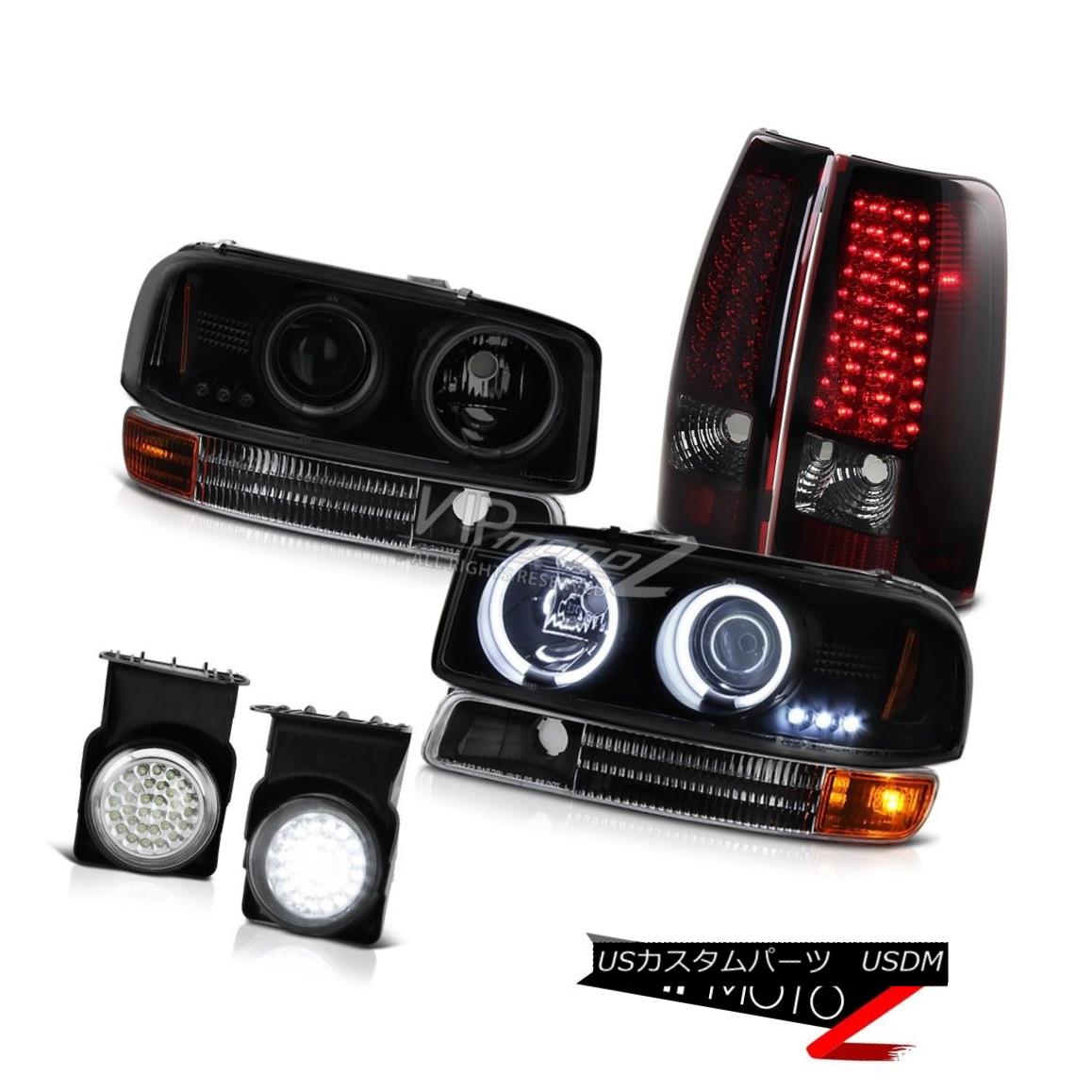 ヘッドライト CCFL Fluorescence Halo Headlight Dark RED LED Tail Light SMD Fog 04 05 06 Sierra CCFL蛍光ハローヘッドライト暗赤色LEDテールライトSMD Fog 04 05 06 Sierra 【並行輸入品】