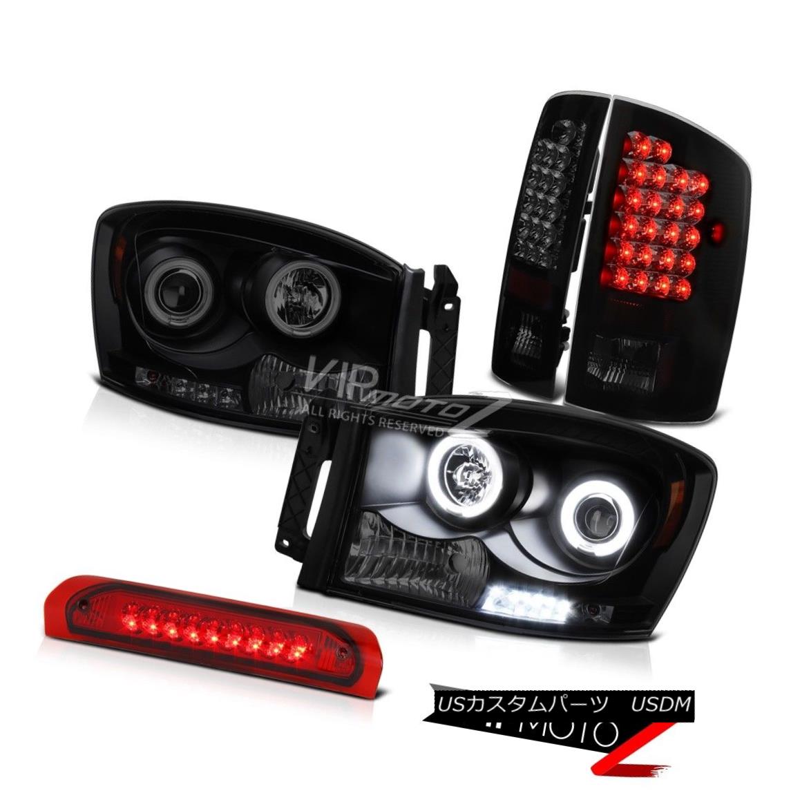 ヘッドライト Angel Eye Headlamps L.E.D Rear Tail Lights High Stop LED Ram Hemi 5.7L SLT 07 08 エンジェルアイヘッドランプL.E.DリアテールライトハイストップLEDラムヘミ5.7L SLT 07 08 【並行輸入品】