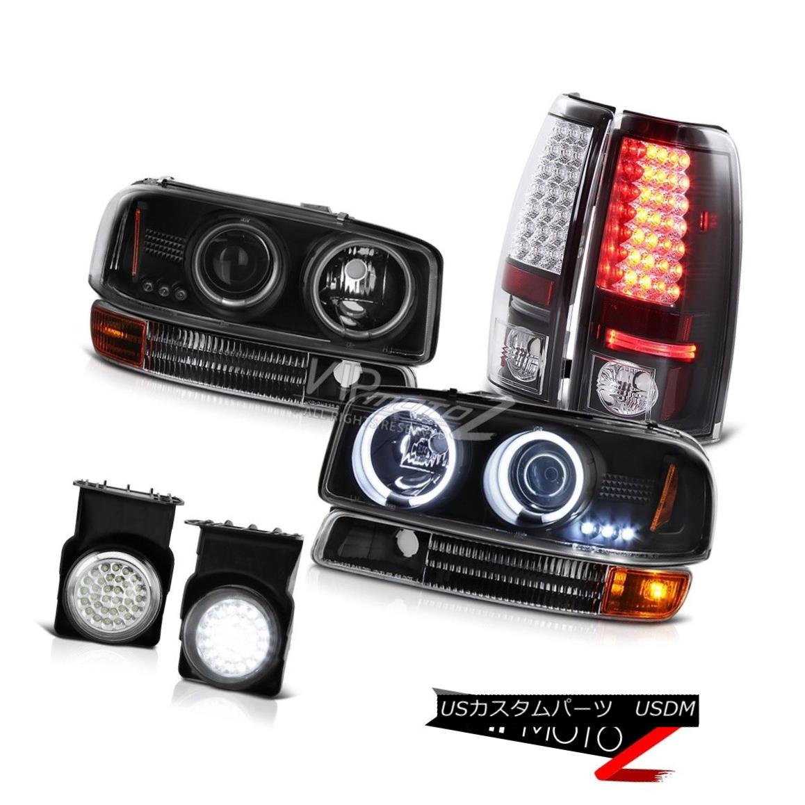 ヘッドライト CCFL Halo Headlights Black Tail Lights Assembly LED Bumper Fog 04-06 Sierra 1500 CCFL HaloヘッドライトブラックテールライトアセンブリLEDバンパーフォグ04-06 Sierra 1500 【並行輸入品】