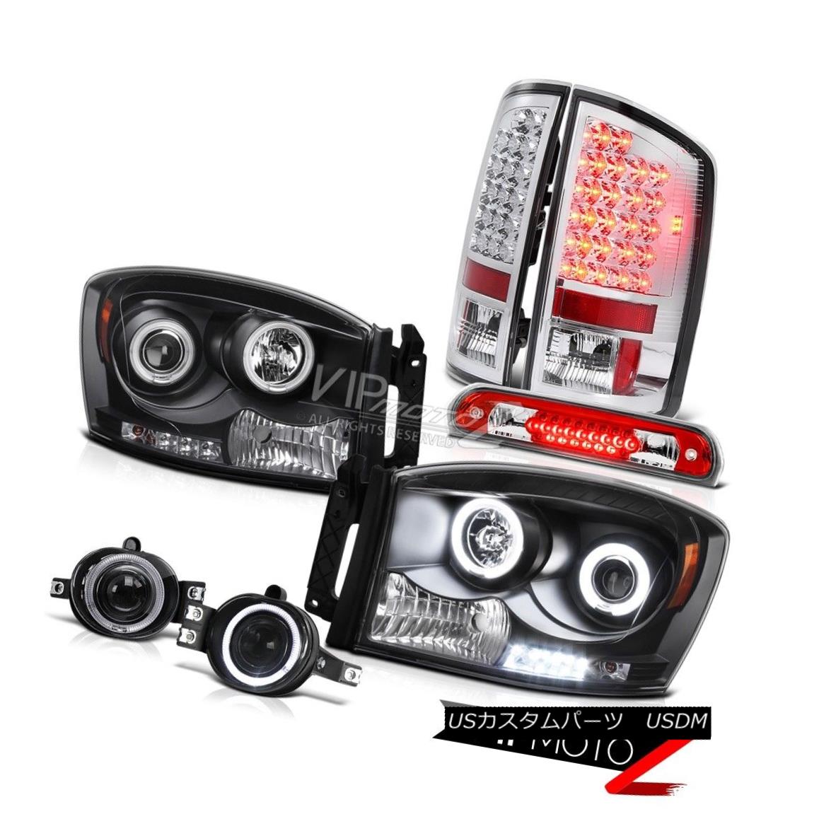 ヘッドライト Black CCFL Ring Headlights Brake Taillights Halo Fog LED 3rd 2006 Dodge Ram 2500 ブラックCCFLリングヘッドライトブレーキターンライトHalo Fog LED 3rd 2006 Dodge Ram 2500 【並行輸入品】