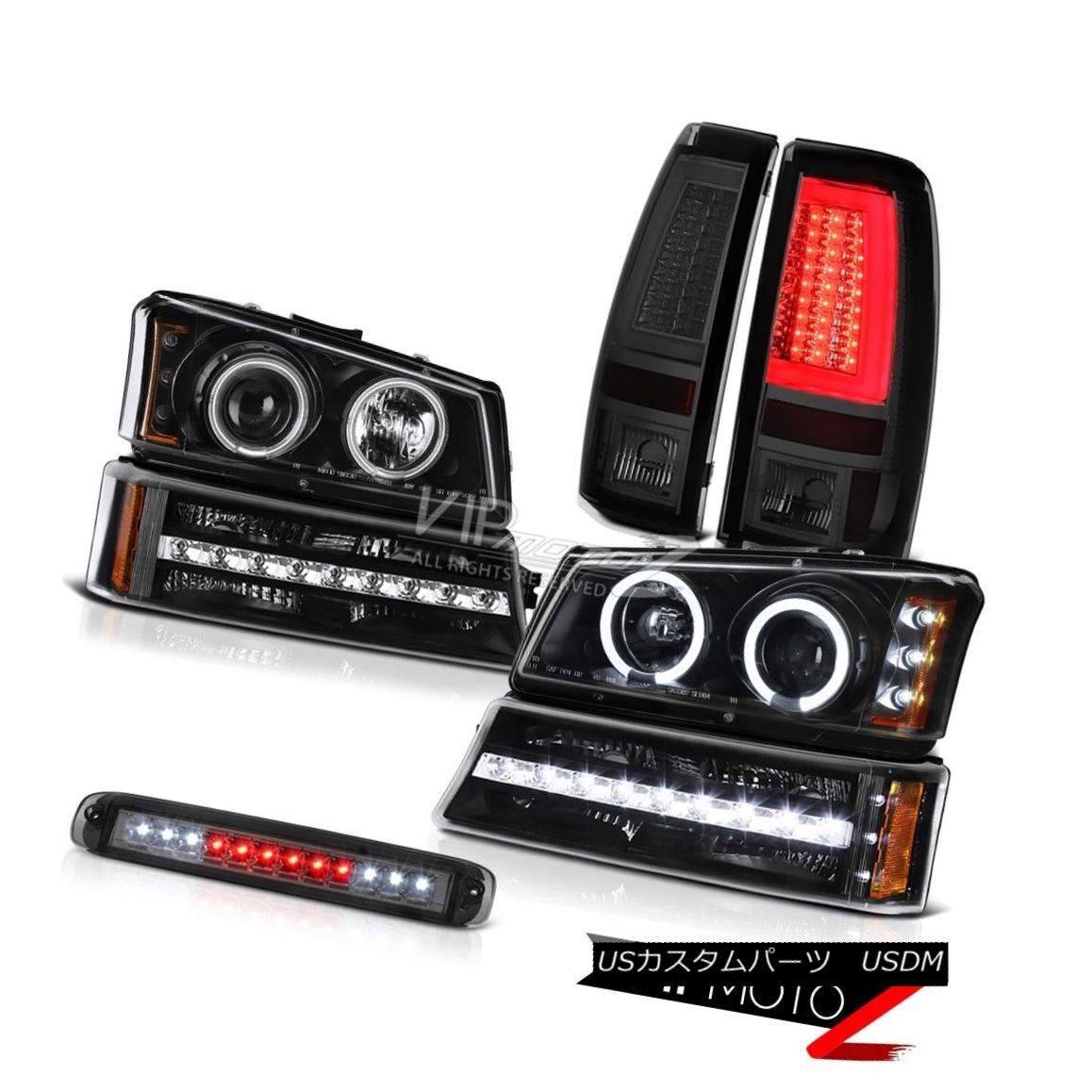 ヘッドライト 03-06 Silverado 1500 Smokey Tail Lights High Stop Lamp Black Bumper Headlights 03-06 Silverado 1500スモークテールライトハイストップランプブラックバンパーヘッドライト 【並行輸入品】