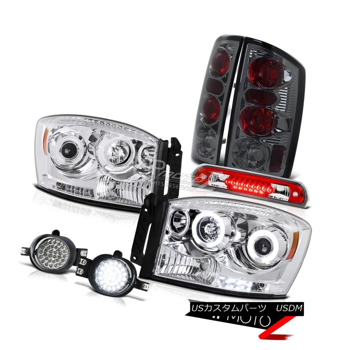 ヘッドライト CCFL Ring Headlamps Smoke Taillights LED Fog Wine Red 3rd 2006 Dodge Ram CCFLリングヘッドランプスモークティールライトLEDフォグワインレッド第3回2006ダッジラム 【並行輸入品】