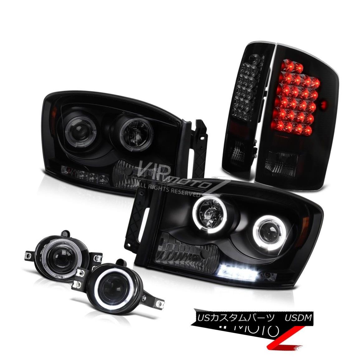 ヘッドライト 2X Halo Projector Headlight Rear Brake Tail Light DRL LED Fog Ram 2500 WS 07 08 2XハロープロジェクターヘッドライトリアブレーキテールライトDRL LEDフォグラン2500 WS 07 08 【並行輸入品】