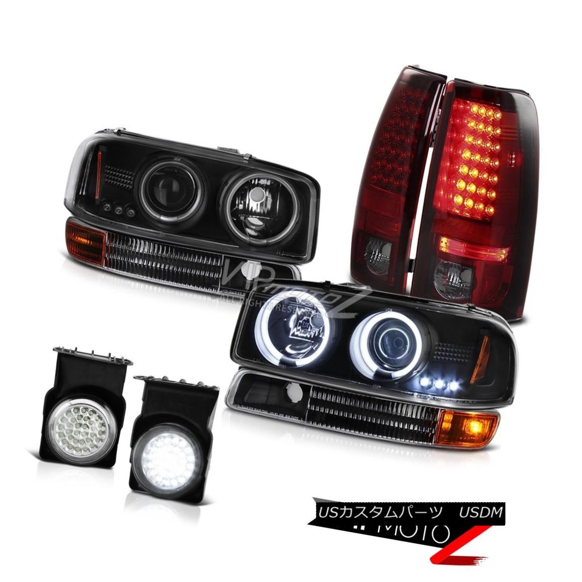 ヘッドライト CCFL Halo Headlight LED Rear Light Smokey Red LED Foglights 04-06 GMC GMT800 CCFL HaloヘッドライトLEDリアライトスモーキーレッドLEDフォグライト04-06 GMC GMT800 【並行輸入品】