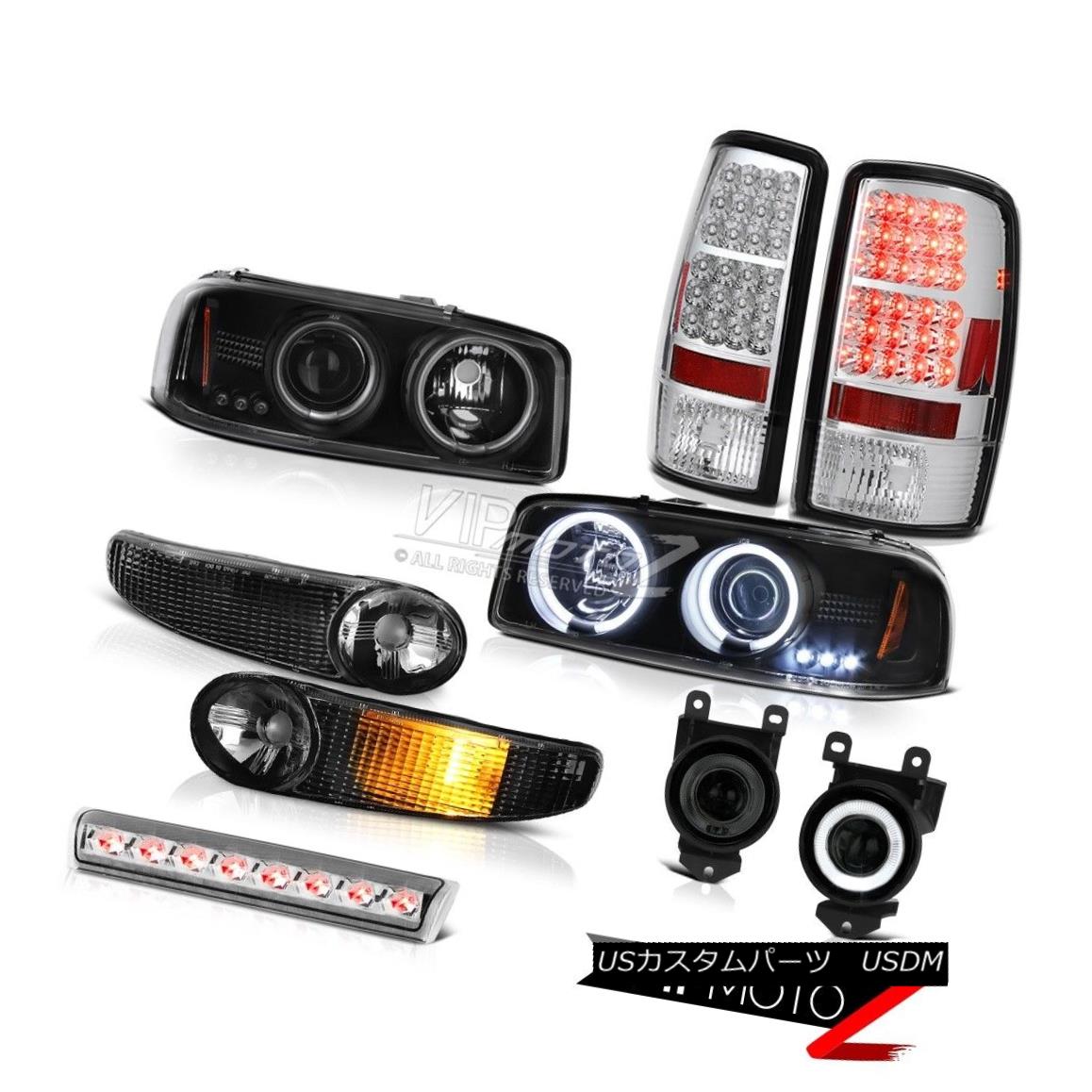 ヘッドライト 01-06 Yukon 6.0L Angel Eye Headlight LED Brake Tail Lights FogLights Clear Third 01-06 Yukon 6.0LエンジェルアイヘッドライトLEDブレーキテールライトフォグライトクリアサード 【並行輸入品】
