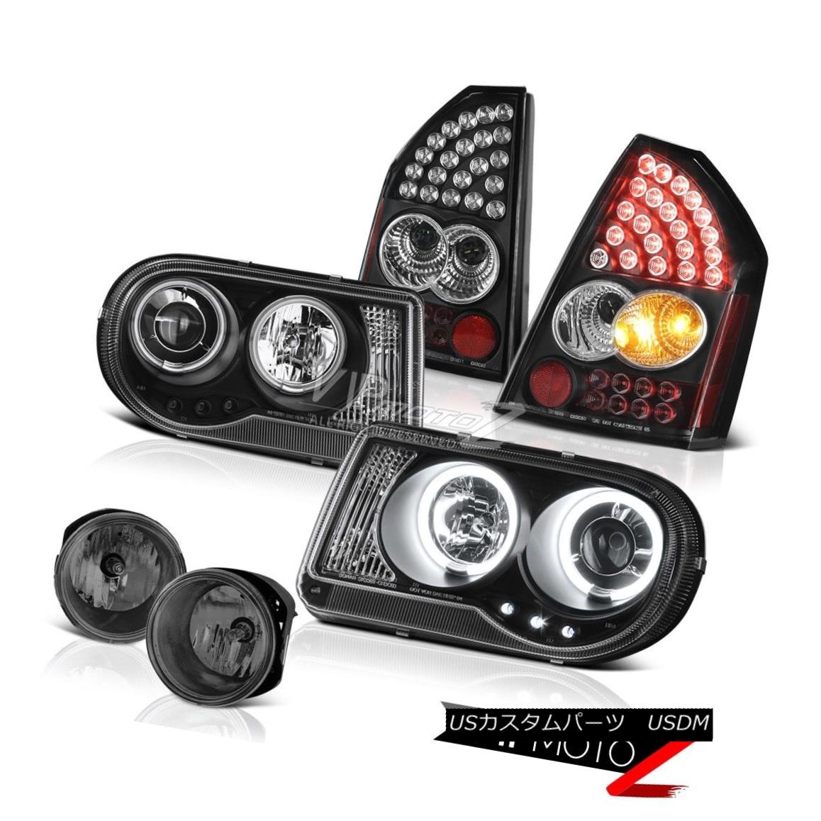 ヘッドライト Angel Eye DRL Projector L.E.D Rear Tail Lights Driving Fog 05-07 Chrysler 300C エンジェルアイDRLプロジェクターL.E.Dリアテールライトドライビングフォグ05-07 Chrysler 300C 【並行輸入品】