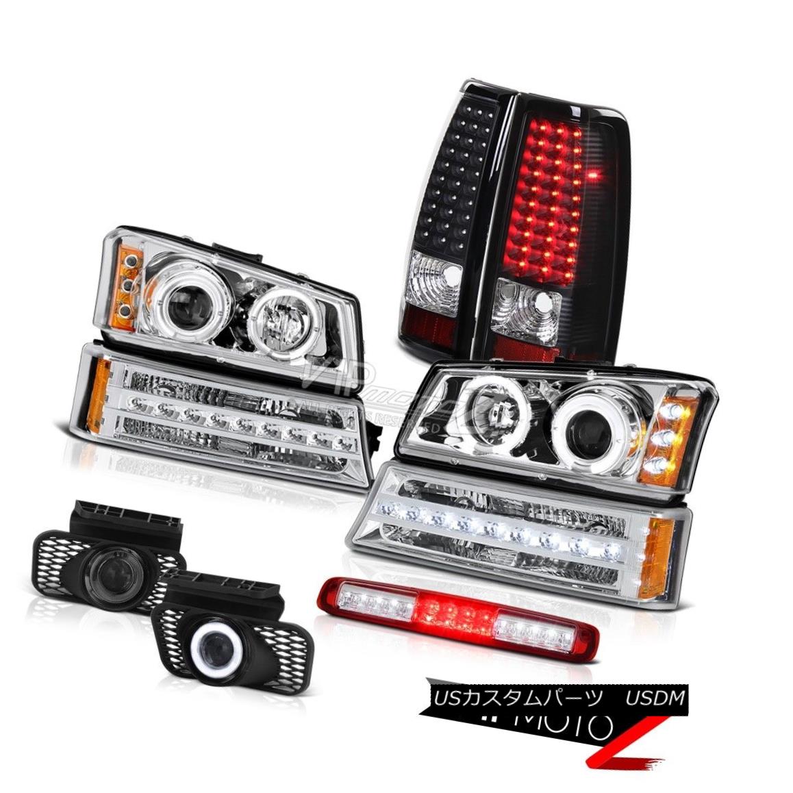 ヘッドライト 03-06 Silverado 1500 3RD Brake Lamp Foglights Bumper Headlights Black Taillights 03-06 Silverado 1500 3RDブレーキランプフォグライトバンパーヘッドライトブラックテールライト 【並行輸入品】