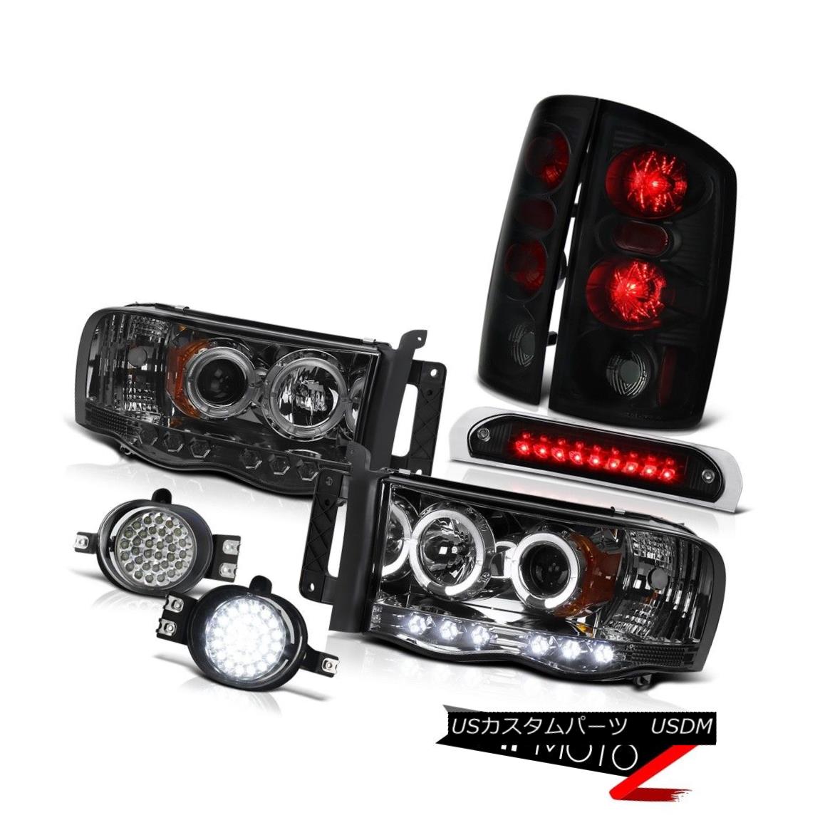 ヘッドライト 2002-2005 Ram Magnum V8 Headlights Sinister Black Brake Lamps L.E.D DRL System 2002-2005ラムマグナムV8ヘッドライト不快なブラックブレーキランプL.E.D DRLシステム 【並行輸入品】