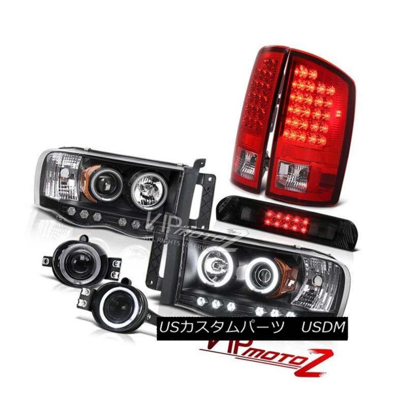 ヘッドライト Ring Headlamps Red Brake LED Lights Projector Fog Smoke Third 02-05 Dodge Ram リングヘッドランプレッドブレーキLEDライトプロジェクターフォグスモークサード02-05ドッジラム 【並行輸入品】