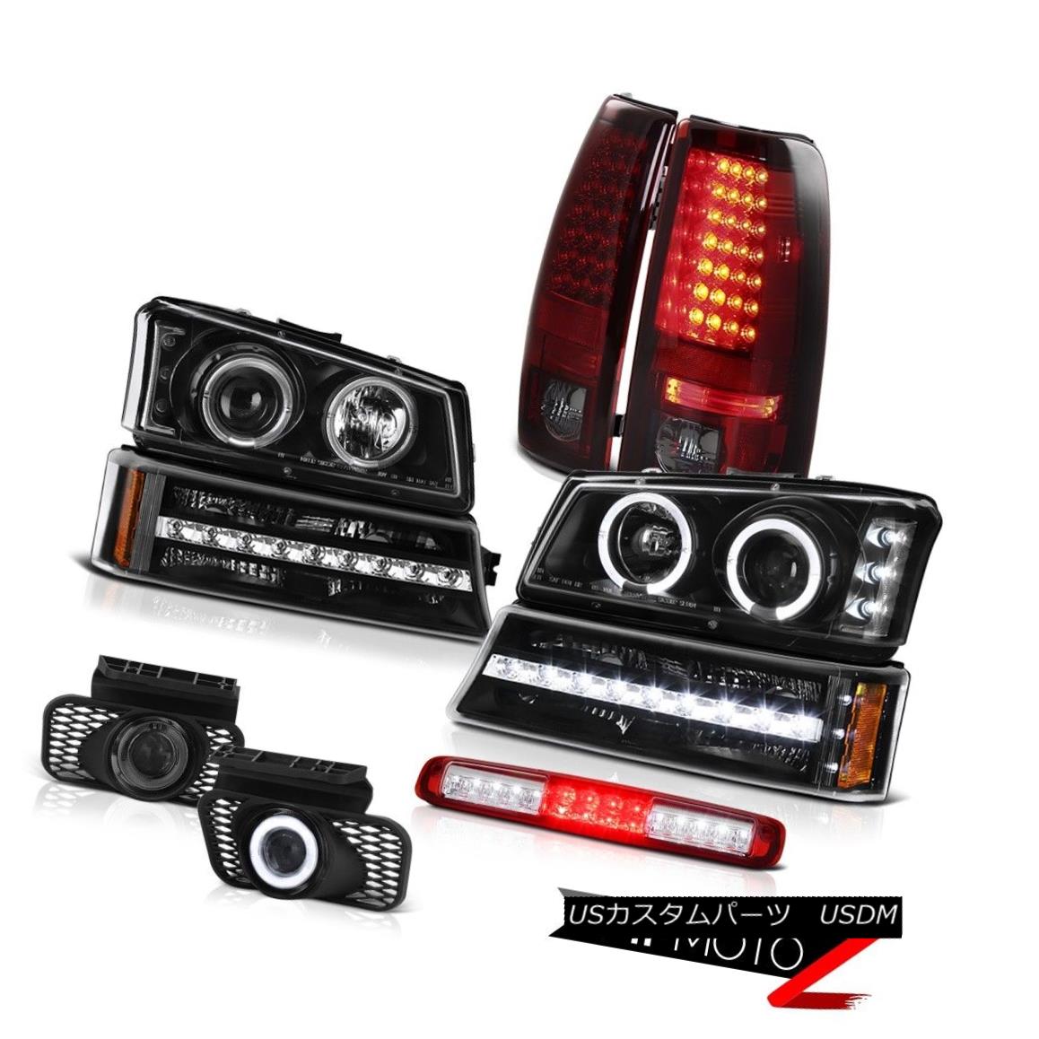 ヘッドライト 03-06 Silverado Roof Brake Lamp Smoked Foglights Signal Headlamps Red Tail Lamps 03-06 Silverado屋根のブレーキランプスモークフォグライトシグナルヘッドランプレッドテールランプ 【並行輸入品】