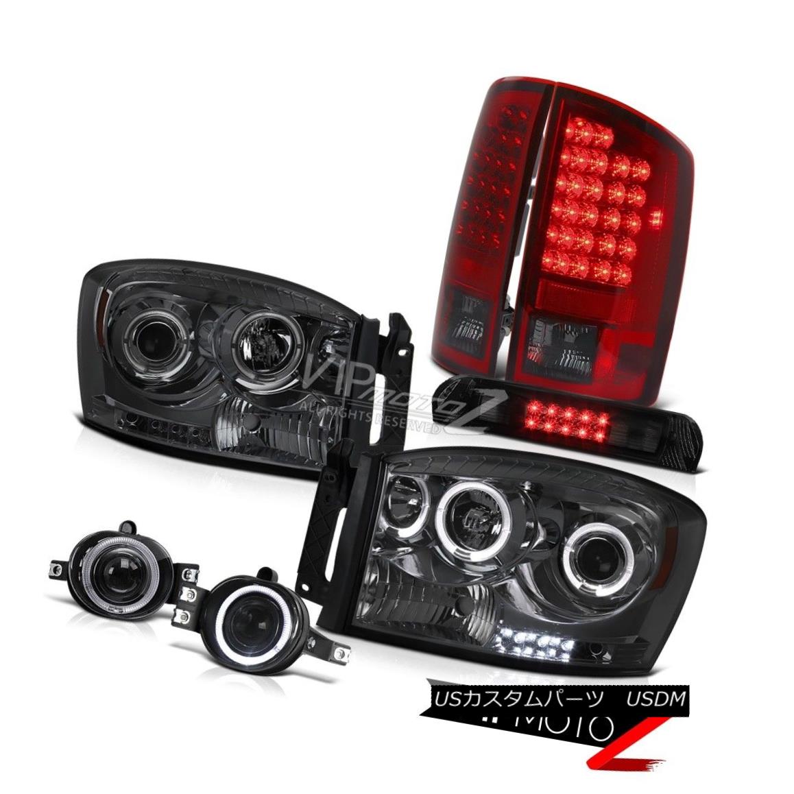ヘッドライト Halo Headlights Red LED Tail Lights Projector Foglamps Cargo 2006 Dodge Ram ST Haloヘッドライト赤色LEDテールライトプロジェクターFoglamps Cargo 2006 Dodge Ram ST 【並行輸入品】