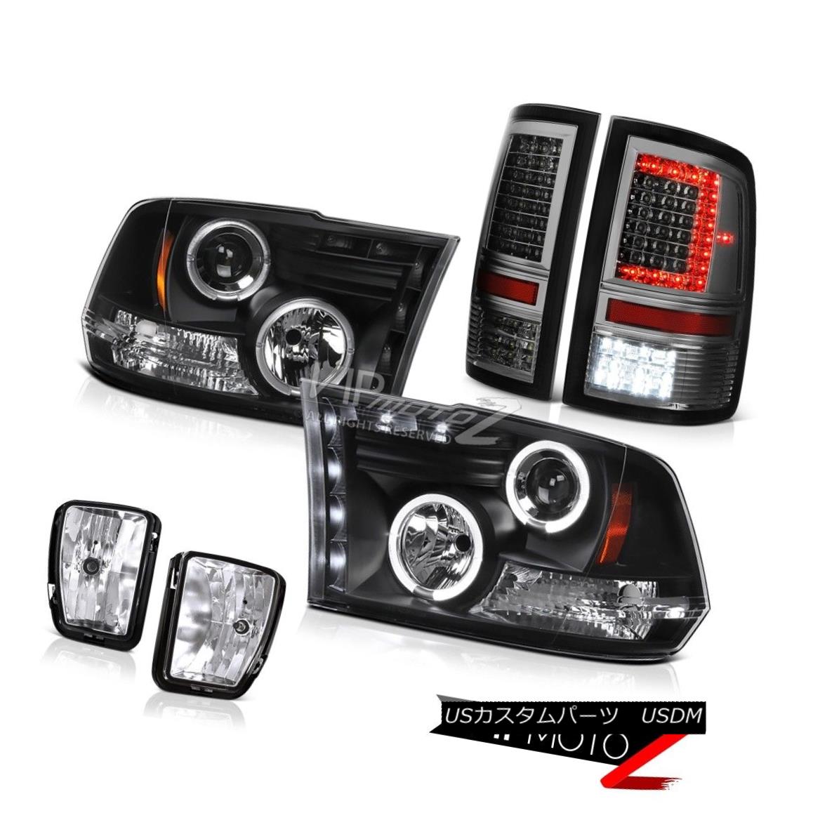 ヘッドライト 13 14 15 16 17 RAM 1500 Smoked Tail Lights Euro Chrome Driving Head Lamps SET 13 14 15 16 17 RAM 1500スモークテールライトユーロクローム駆動ヘッドランプSET 【並行輸入品】