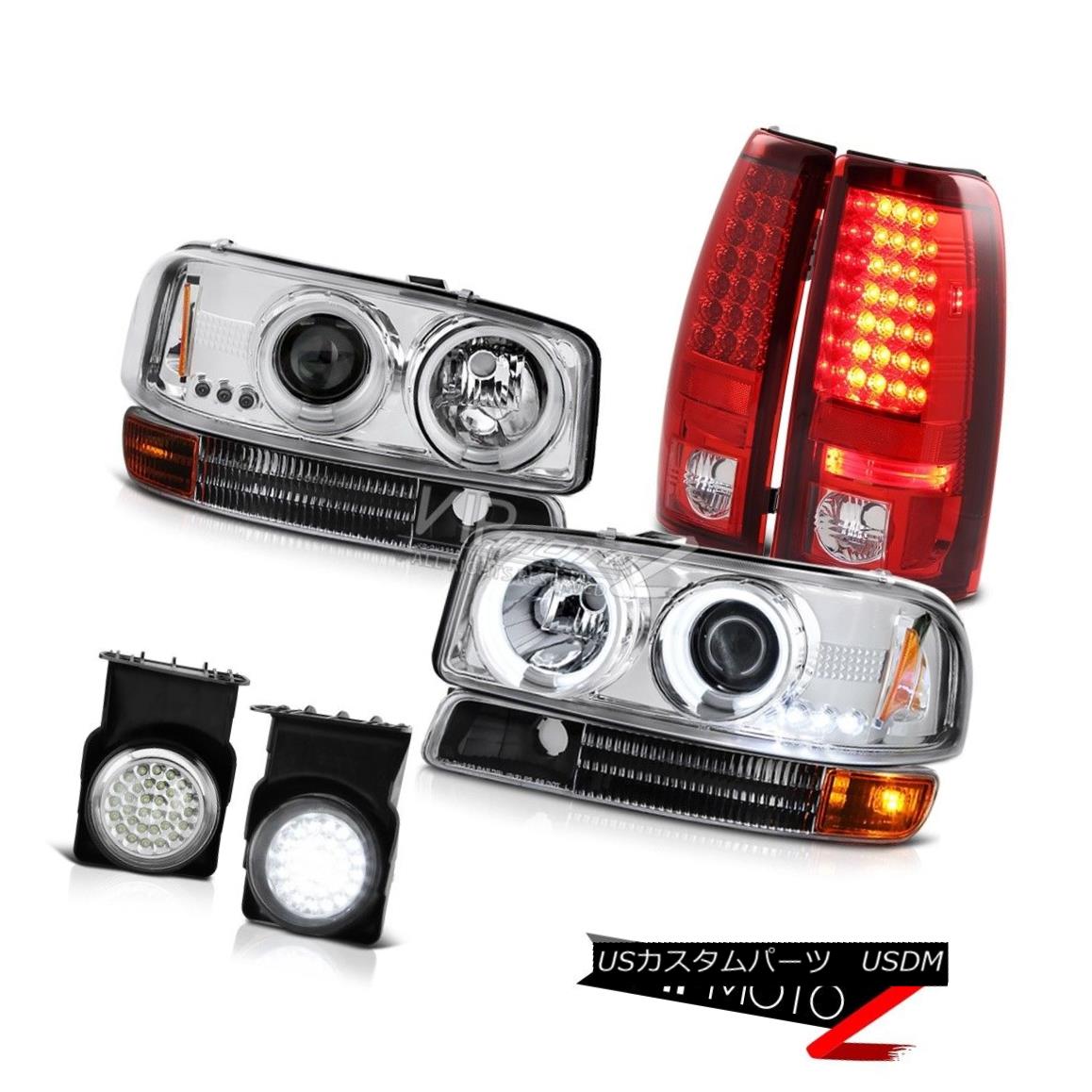 ヘッドライト 2003 Sierra DuraMax 6.6L CCFL Rim Headlight Signal Red LED Tail Light Bumper Fog 2003 Sierra DuraMax 6.6L CCFLリムヘッドライト信号レッドLEDテールライトバンパーフォグ 【並行輸入品】