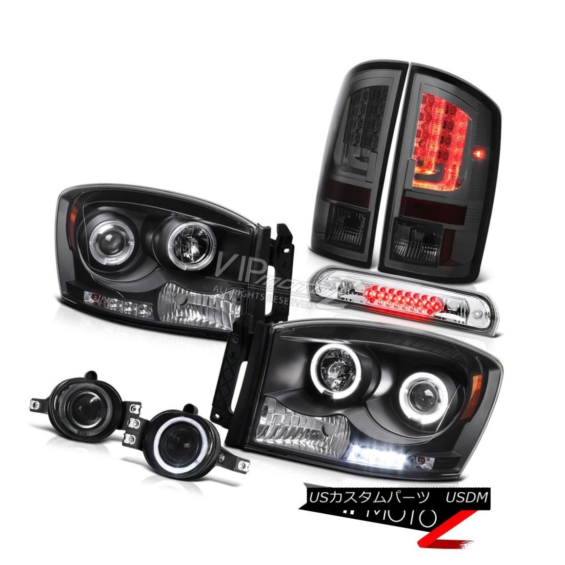 ヘッドライト 2006 Ram ST Tail Lights Matte Black Headlamps Fog 3RD Brake Light \