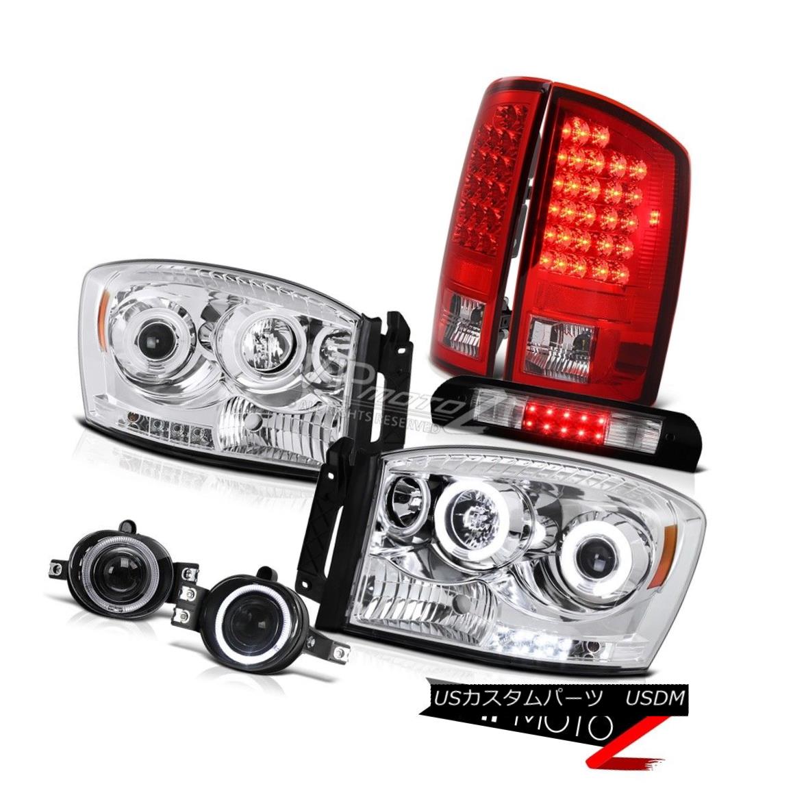 ヘッドライト DRL Halo CCFL Projector Headlight LED Tail Lights Fog Black Third Brake 2006 Ram DRL Halo CCFLプロジェクターヘッドライトLEDテールライトフォグブラックThird Brake 2006 Ram 【並行輸入品】