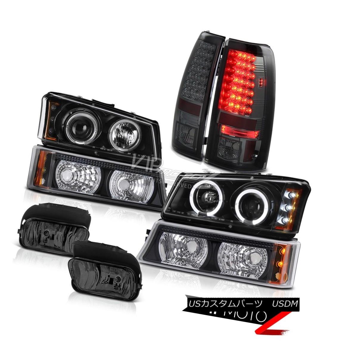 ヘッドライト Black Angel Eye Head Lights Brake Tail Lights Foglights 2005 2006 Silverado 6.0L ブラックエンジェルアイヘッドライトブレーキテールライトフォグライト2005 2006 Silverado 6.0L 【並行輸入品】