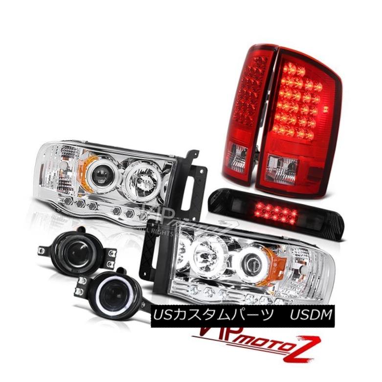 ヘッドライト CCFL Headlamps Red Tail Lights Glass Fog Roof LED Tinted 02 03 04 05 Dodge Ram CCFLヘッドランプレッドテールライトグラスフォグルーフLEDライト02 03 04 05ドッジラム 【並行輸入品】