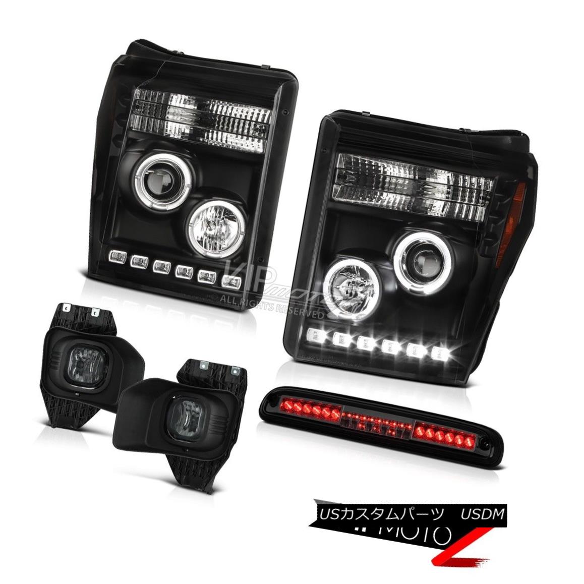 ヘッドライト 11-16 Ford F350 Superduty Graphite Smoke Roof Cab Lamp Foglights Black Headlamps 11-16 Ford F350 Superduty Graphiteスモークルーフキャブランプフォグライトブラックヘッドランプ 【並行輸入品】