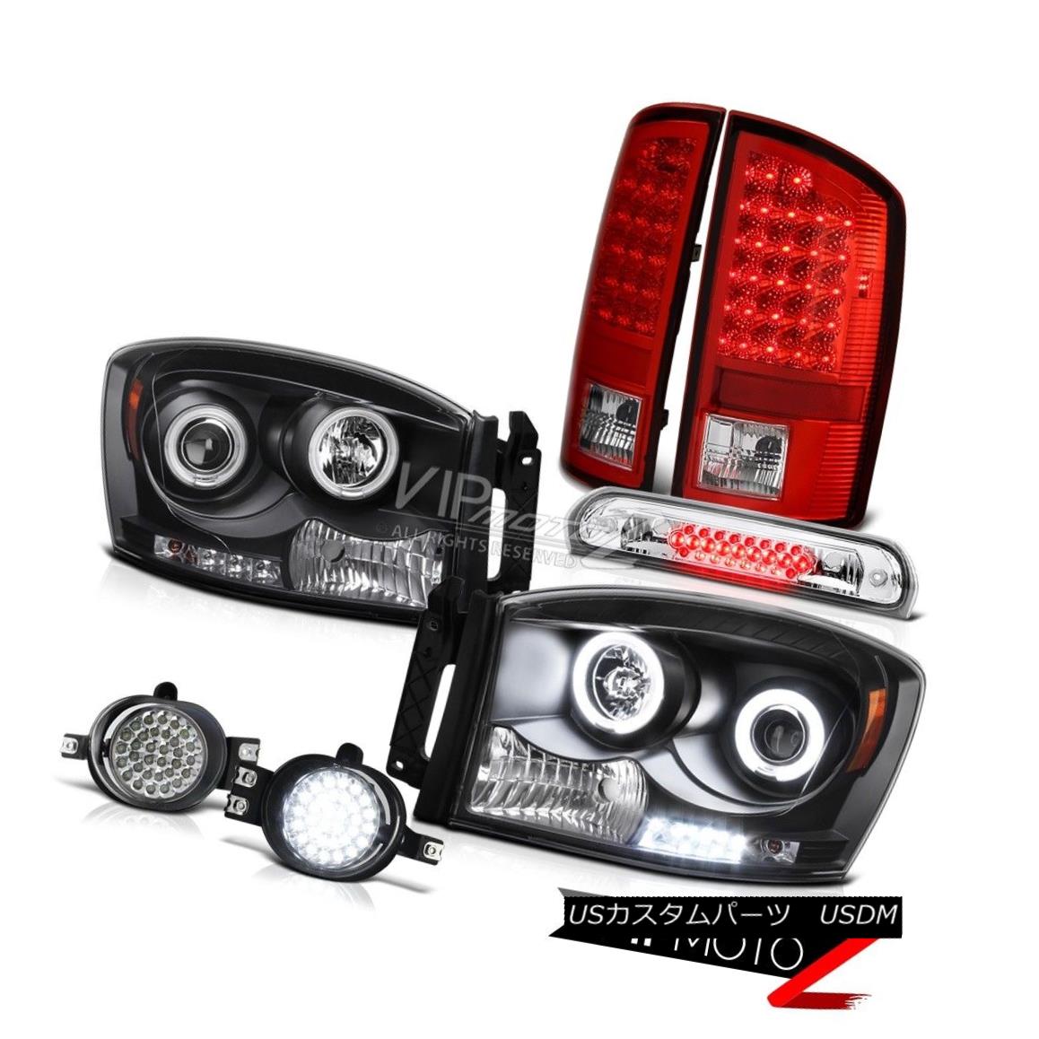 ヘッドライト 2007-2008 Ram TurobDiesel Black CCFL Headlights Brake Tail Lights LED SMD Fog 2007-2008 Ram TurobDieselブラックCCFLヘッドライトブレーキテールライトLED SMDフォグ 【並行輸入品】