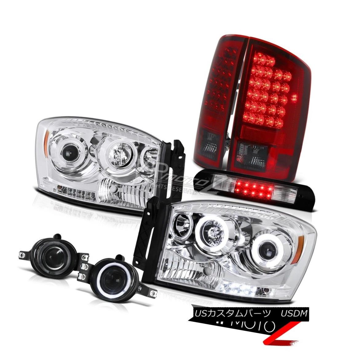 ヘッドライト Headlights w CCFL Dark Red LED Tail Lights Foglamps 3rd 2006 Dodge Ram PowerTech ヘッドライトw CCFLダークレッドLEDテールライトFoglamps 3rd 2006 Dodge Ram PowerTech 【並行輸入品】
