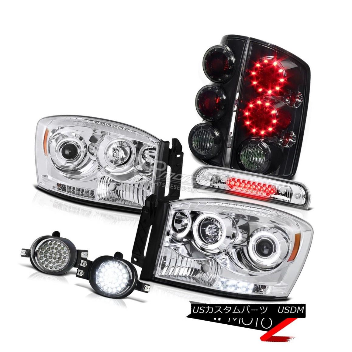 ヘッドライト Headlights Halo DRL LED Dark Brake Tail Lights D.R.L Fog Roof Cargo 06 Dodge Ram ヘッドライトHalo DRL LEDダークブレーキテールライトD.R.L Fog Roof Cargo 06 Dodge Ram 【並行輸入品】