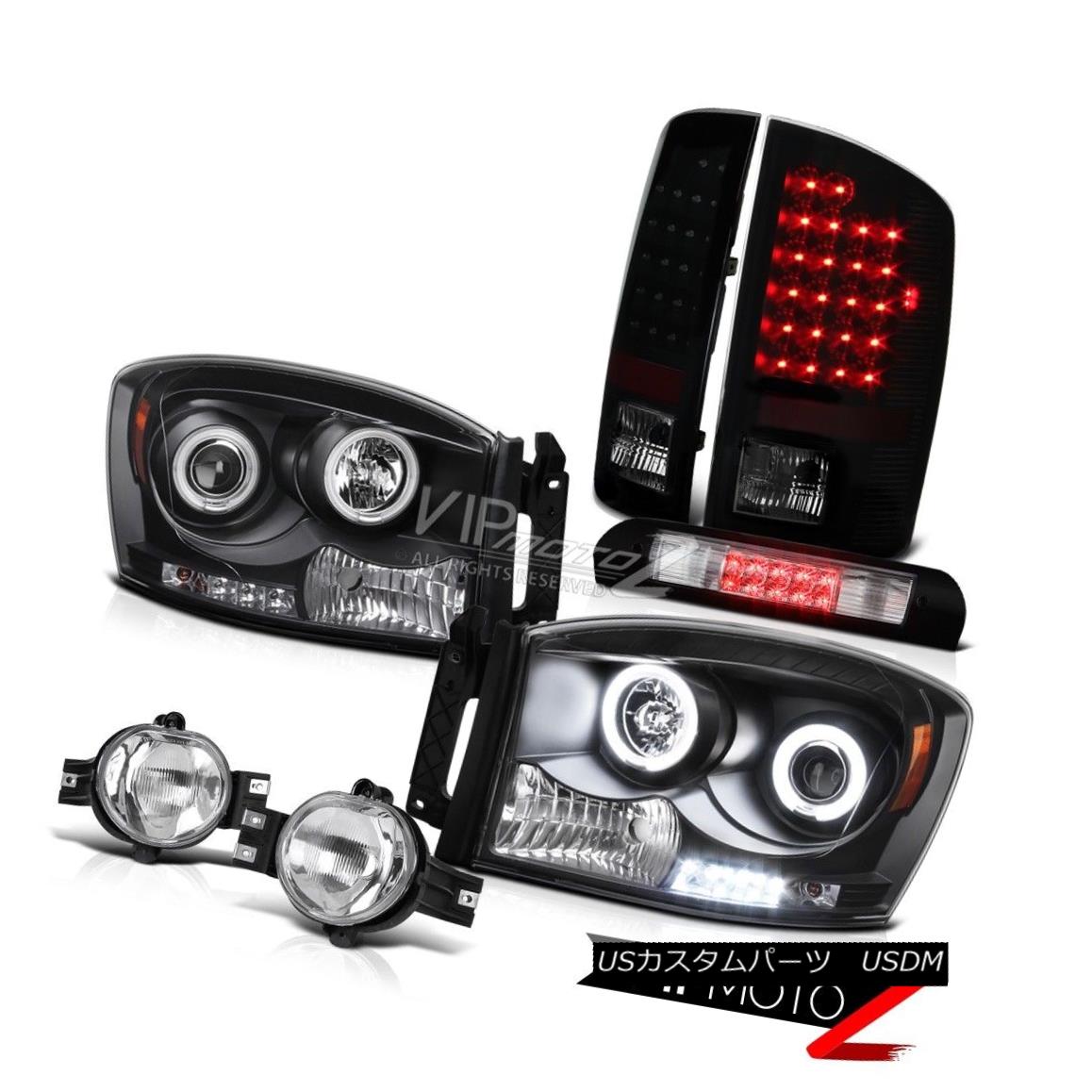 ヘッドライト 2006 Dodge Ram Hemi Fluorescence Halo Headlights Brake Tail Lights LED Clear Fog 2006ダッジラムヘミ蛍光ハローヘッドライトブレーキテールライトLEDクリアフォグ 【並行輸入品】