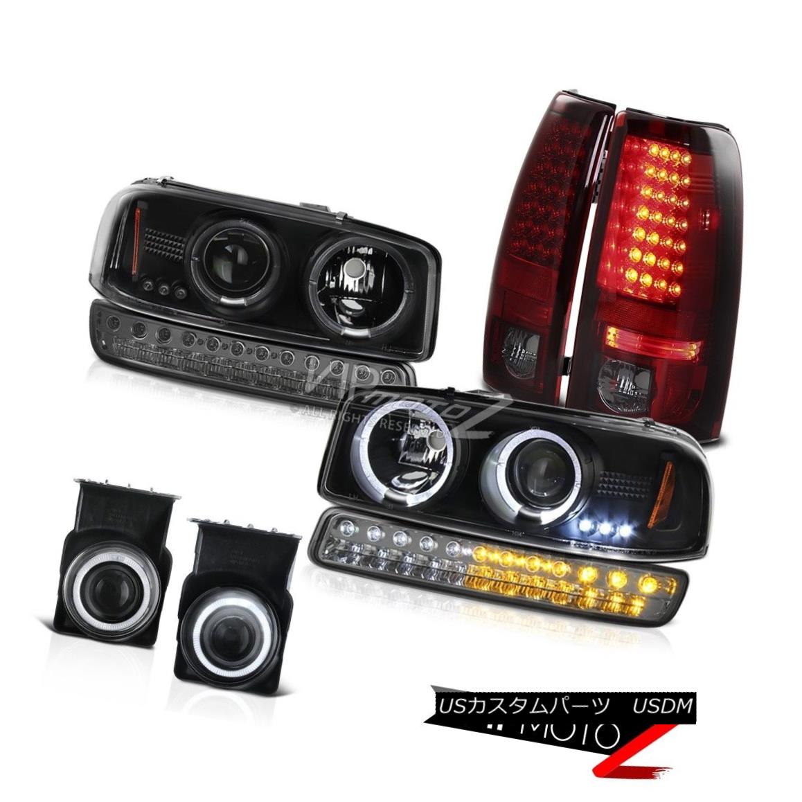 ヘッドライト 03-06 Sierra SLE Chrome Fog Lamps Smokey red SMD Tail Signal Lamp Headlamps LED 03-06シエラSLEクロームフォグランプスモーキーレッドSMDテールシグナルランプヘッドライトLED 【並行輸入品】