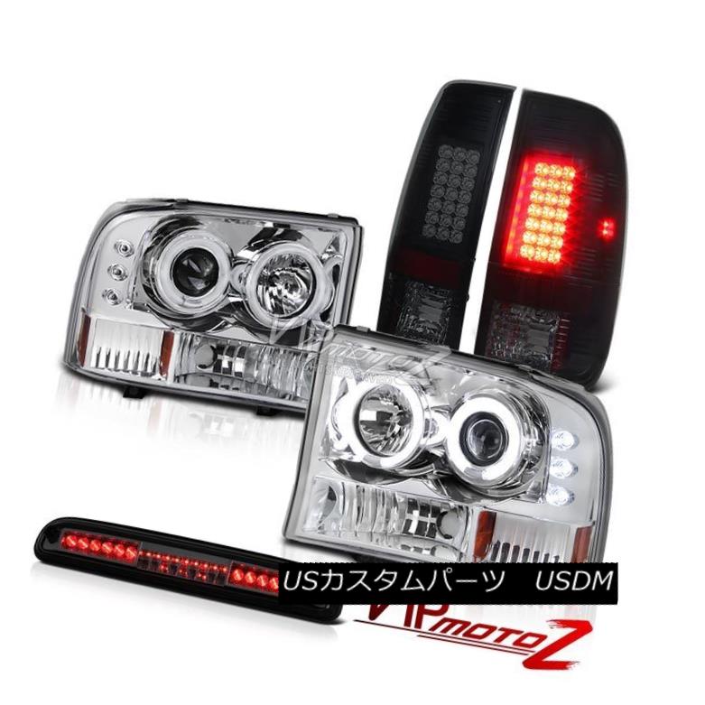 ヘッドライト 1999-2004 F250 Lariat CCFL Angel Eye Headlamps Sinister Black Brake Lamps Third 1999-2004 F250 Lariat CCFLエンジェルアイヘッドランプSinister Black Brake Lamps Third 【並行輸入品】