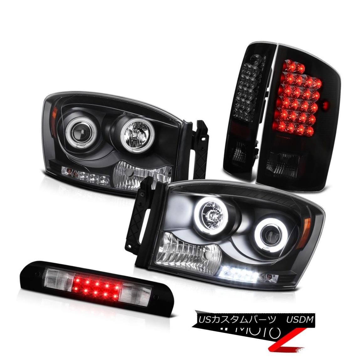 ヘッドライト 06 Dodge Ram TurboDiesel Halo CCFL Headlamps Sinister Black LED Tail Lights Stop 06ダッジラムターボディーゼルハローCCFLヘッドランプ不気味な黒LEDテールライト停止 【並行輸入品】