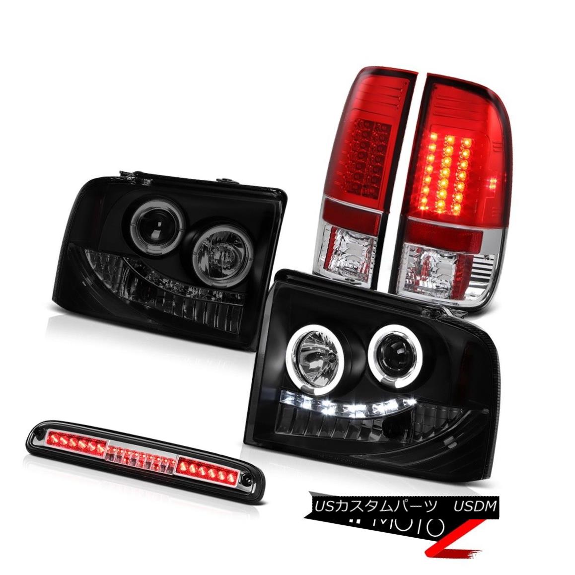 ヘッドライト Halo Headlights Smoke Rosso Red LED Tail Lights Roof Stop 05-07 F250 TurboDiesel ヘロヘッドライトスモークロッソレッドLEDテールライトルーフストップ05-07 F250 TurboDiesel 【並行輸入品】