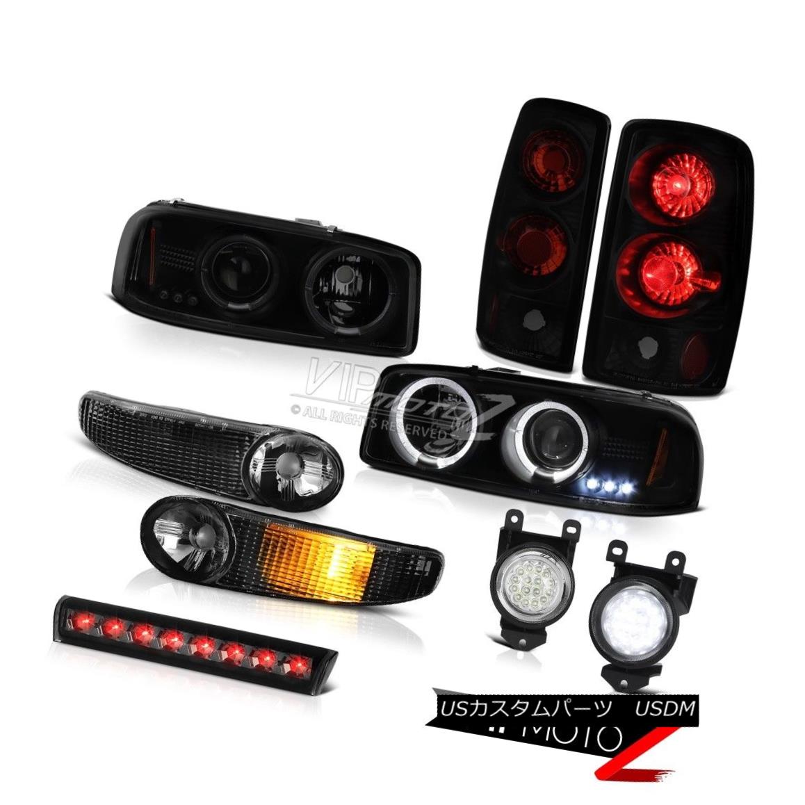 ヘッドライト Smoke Halo Headlights Signal Brake Lamps Fog Roof LED Tint 01-06 Yukon XL Denali スモークハローヘッドライト信号ブレーキランプフォグルーフLEDティント01-06ユーコンXLデナリ 【並行輸入品】