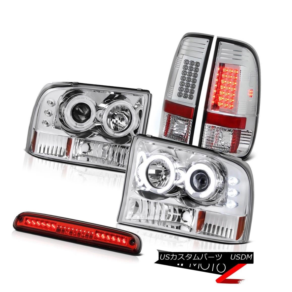 ヘッドライト Brightest CCFL Headlights Bright LED Tail Light Wine Red Third Brake 99-04 F250 最も明るいCCFLヘッドライト明るいLEDテールライトワインレッド第3ブレーキ99-04 F250 【並行輸入品】