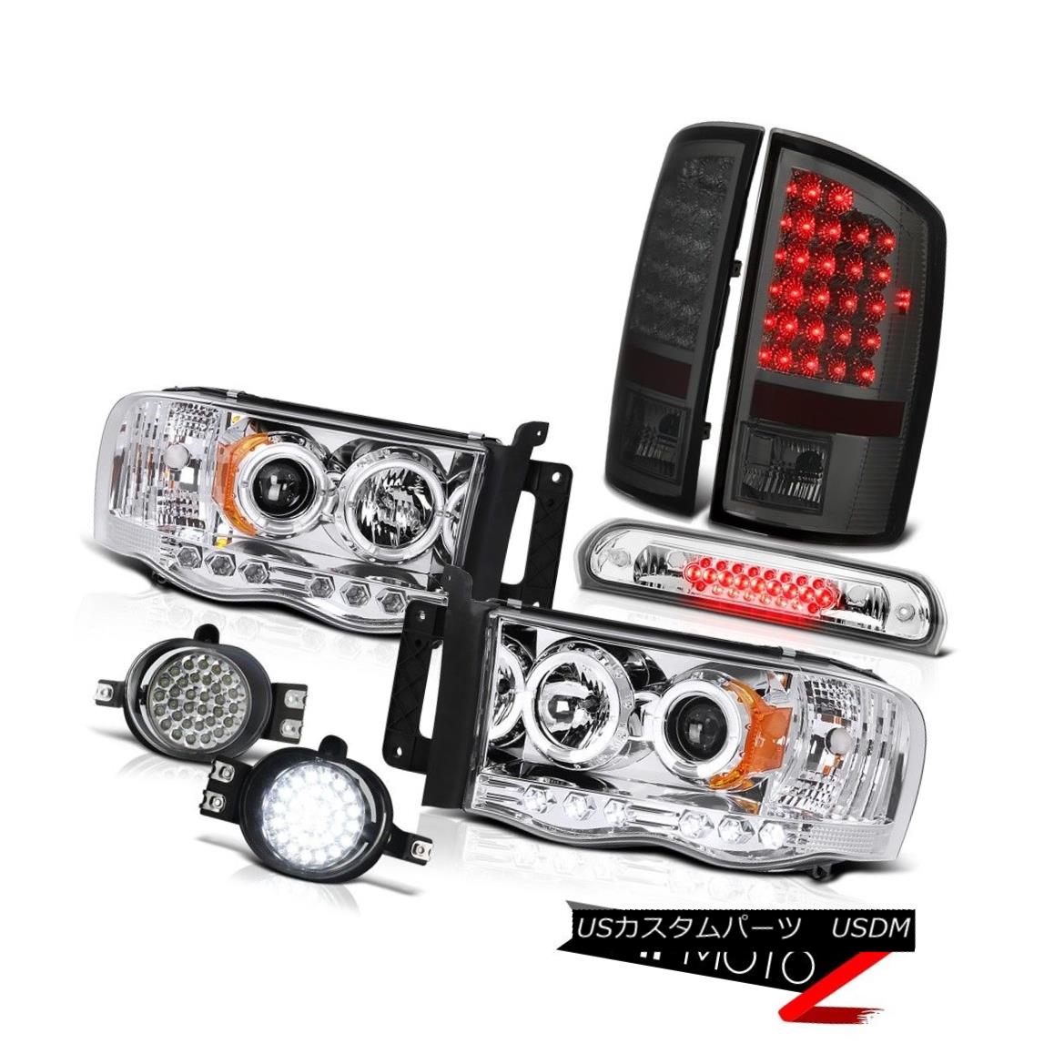 ヘッドライト 02 03 04 05 Ram WS L.E.D DRL Halo Headlights Smoke LED Brake Lamps D.R.L Fog 3rd 02 03 04 05 Ram WS L.E.D DRLハローヘッドライトスモークLEDブレーキランプD.R.L Fog 3rd 【並行輸入品】
