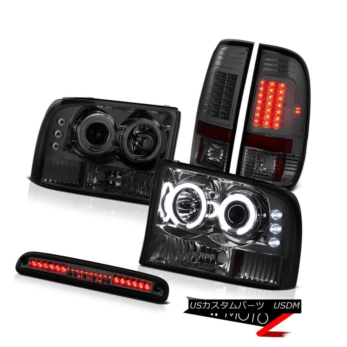 ヘッドライト 99-04 F350 Lariat Tinted CCFL DRL HeadLights Dark LED Brake Tail Lights Third 99-04 F350 Lariat Tinted CCFL DRLヘッドライトダークLEDブレーキテールライト3 【並行輸入品】