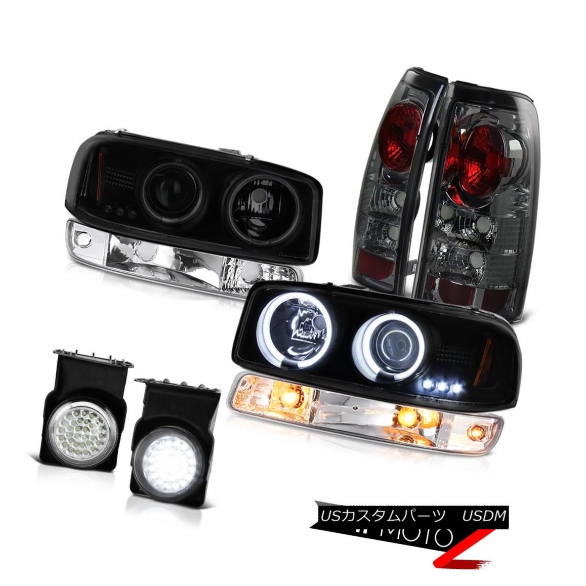 ヘッドライト 03-06 Sierra SL Fog lamps rear brake bumper lamp sinister black ccfl Headlamps 03-06 Sierra SLフォグランプリアブレーキバンパーランプシニスターブラックccflヘッドランプ 【並行輸入品】