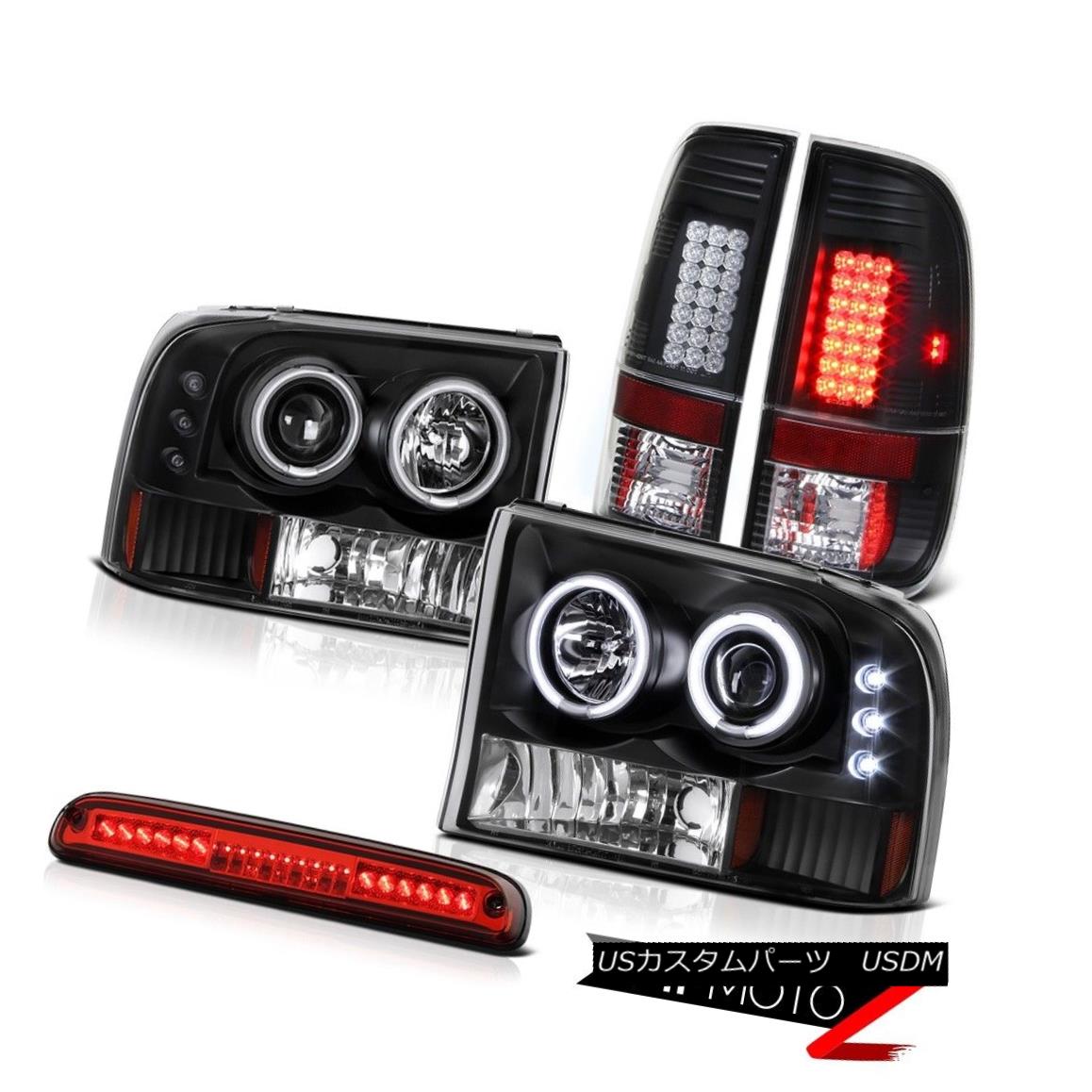 ヘッドライト CCFL Halo Matte Black DRL Headlights LED Wine Red Third Brake 99-04 F250 Lariat CCFL Halo Matte Black DRLヘッドライトLEDワインレッドThird Brake 99-04 F250 Lariat 【並行輸入品】