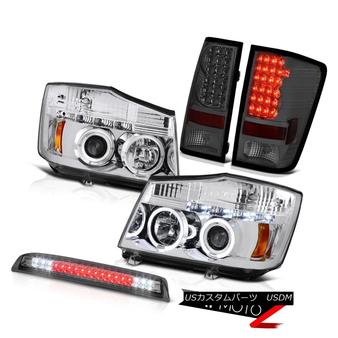 ヘッドライト For 2004-2015 Titan SV Euro Chrome LED Headlights Smoke Tail Lights Brake Cargo 2004年?2015年タイタンSVユーロクロームLEDヘッドライト煙テールライトブレーキカーゴ 【並行輸入品】