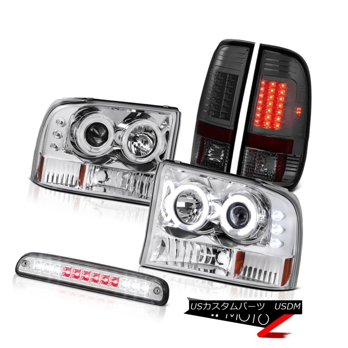 ヘッドライト Halo Angel Eye DRL Headlights High Third Brake Cargo Smoke 1999-2004 Ford F350 ハローエンジェルアイDRLヘッドライトハイサードブレーキ貨物煙1999-2004 Ford F350 【並行輸入品】