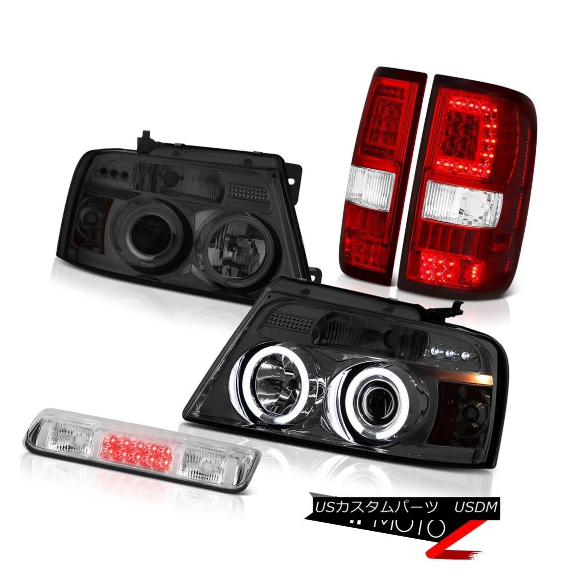 ヘッドライト 04 05-08 Ford F150 F-150 Bloody Red Tail Lights Led 3Rd Brake Smoked Custom Head 04 05-08フォードF150 F-150ブラッディレッドテールライト3Rdブレーキスモークカスタムヘッド 【並行輸入品】