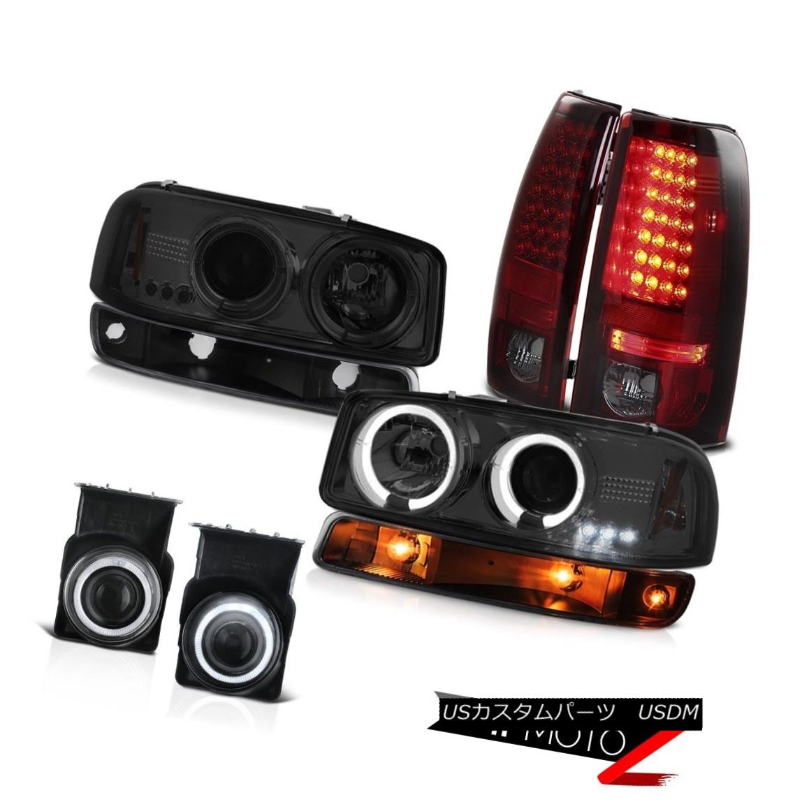 ヘッドライト 03-06 Sierra 1500 Euro chrome foglamps taillights turn signal smoked headlamps 03-06シエラ1500ユーロクロームフォグランプテールライトターンシグナル燻製ヘッドランプ 【並行輸入品】