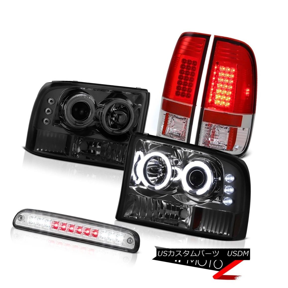 ヘッドライト Smoke CCFL Halo Headlamps High Stop LED Mirror Chrome Tail Light 99-04 F250 6.8L 煙CCFLハローヘッドランプハイストップLEDミラークロームテールライト99-04 F250 6.8L 【並行輸入品】 70,180円