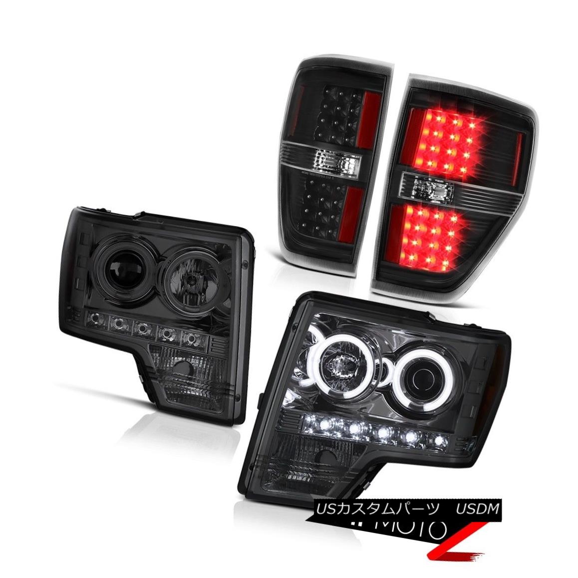 ヘッドライト 09-14 Ford F150 3.7L DRL LED Angel Eye Head Lights Signal Brake SMD Tail Lights 09-14 Ford F150 3.7L DRL LEDエンジェルアイヘッドライト信号ブレーキSMDテールライト 【並行輸入品】