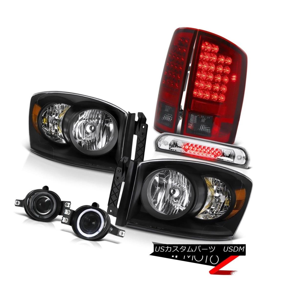 ヘッドライト Black Headlamp SMD LED Brake Lamps Smoke Fog Third Cargo 2006 Dodge Ram SRT-10 ブラックヘッドランプSMD LEDブレーキランプスモークフォグサードカーゴ2006ドッジラムSRT-10 【並行輸入品】