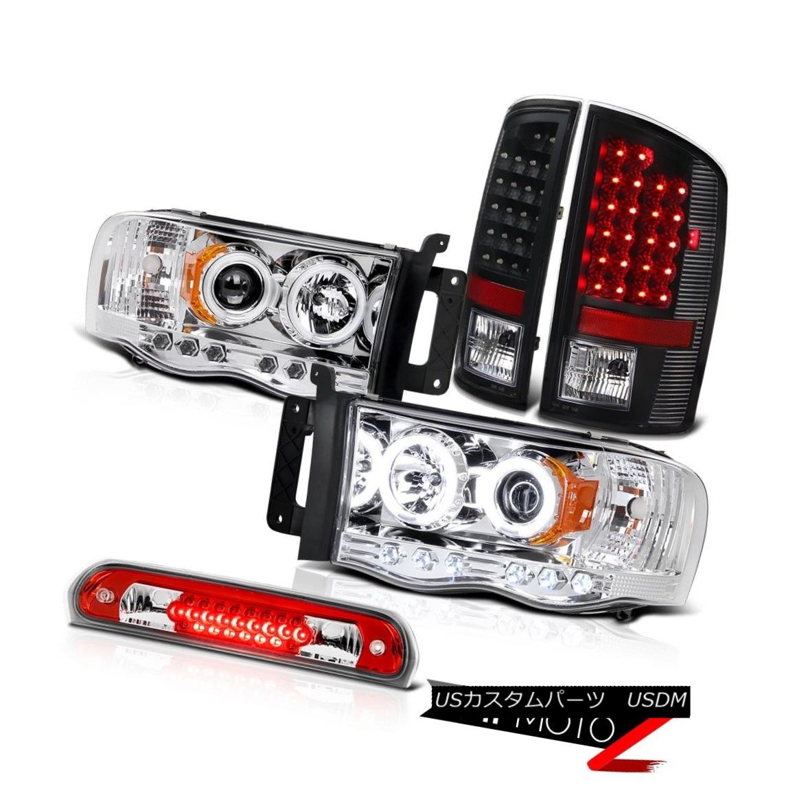 ヘッドライト CCFL Angel Eye Projector Headlights Black LED Tail High Stop Red 02 03 04 05 Ram CCFLエンジェルアイプロジェクターヘッドライトブラックLEDテールハイストップレッド02 03 04 05ラム 【並行輸入品】