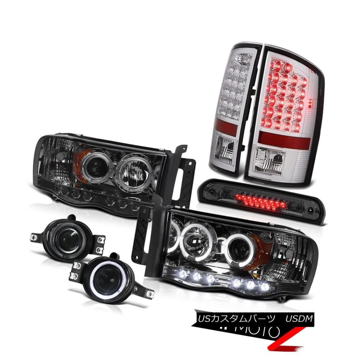 ヘッドライト 02-05 Ram 1500 Smoke Halo Headlights SMD Tail Lights Foglamps High 3rd Cargo LED 02-05 Ram 1500 Smoke HaloヘッドライトSMDテールライトFoglamps High 3rd Cargo LED 【並行輸入品】