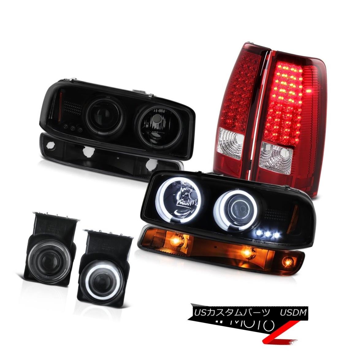 ヘッドライト 03-06 Sierra SL Fog lights led tail raven black bumper lamp sinister Headlights 03-06シエラSLフォグライトはテールレイブンブラックバンパーランプを導いた不快なヘッドライト 【並行輸入品】